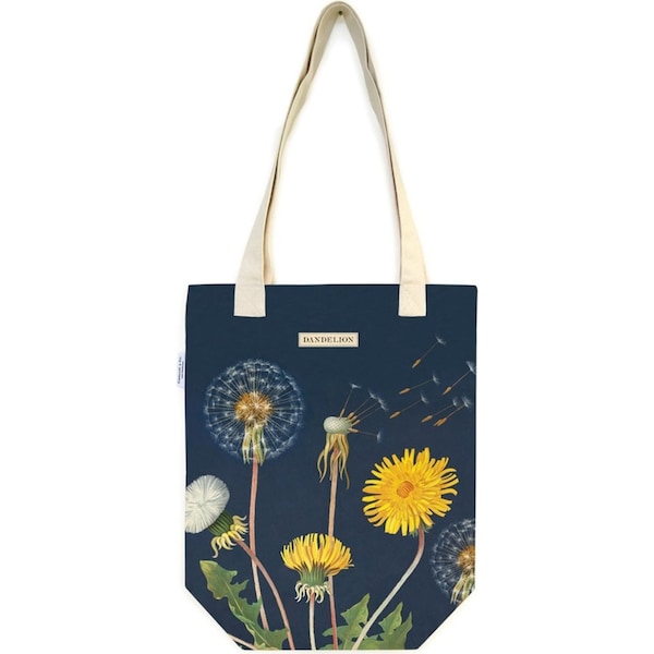 Cavallini Cotton Tote Bag Travel/Shopping Carry Handbag 33x40cm Dandelion