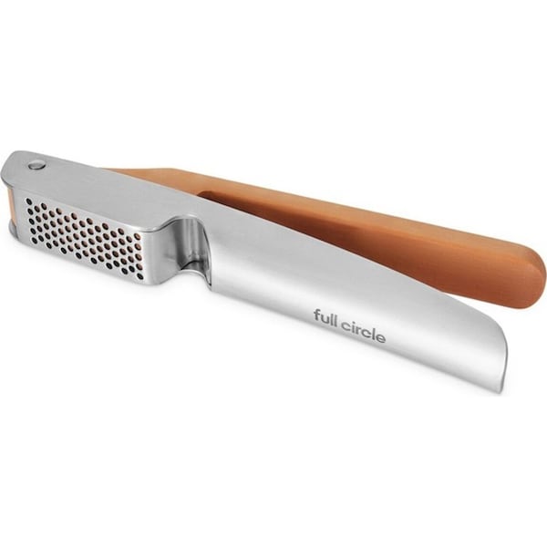 Full Circle Crushed It Stainless Steel Garlic Press Masher w/ Cover 19cm SLV