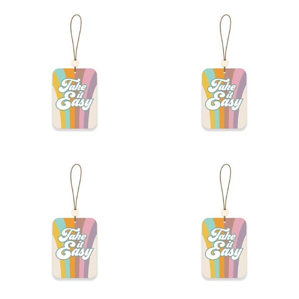 4x 2pc Studio Oh Hanging Car/Vehicle Air Freshener Fragrance Scent Take It Easy