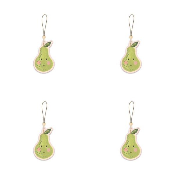4x 2pc Studio Oh Hanging Car Air Freshener Fragrance Scent Diffuser Happy Pear