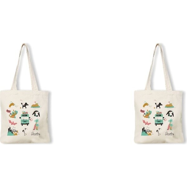 2x Sunday Paper Women's Cotton Canvas Tote Bag Beach/Shopping Carry 42cm Sydney