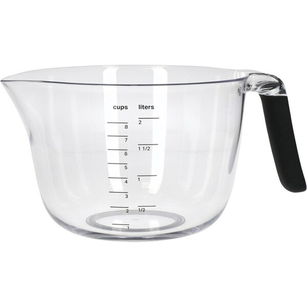 KitchenAid Plastic Baking/Cooking Mixing Batter Bowl/Measuring Jug 2L Clear