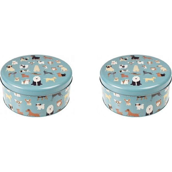 2x Rex London Cake Tin Kitchen/Pantry Food Storage Can Round 24cm Best In Show