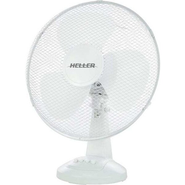 Heller 40cm Adjustable Cooling Air Home/Office Desk Tilting Fan 40W - White