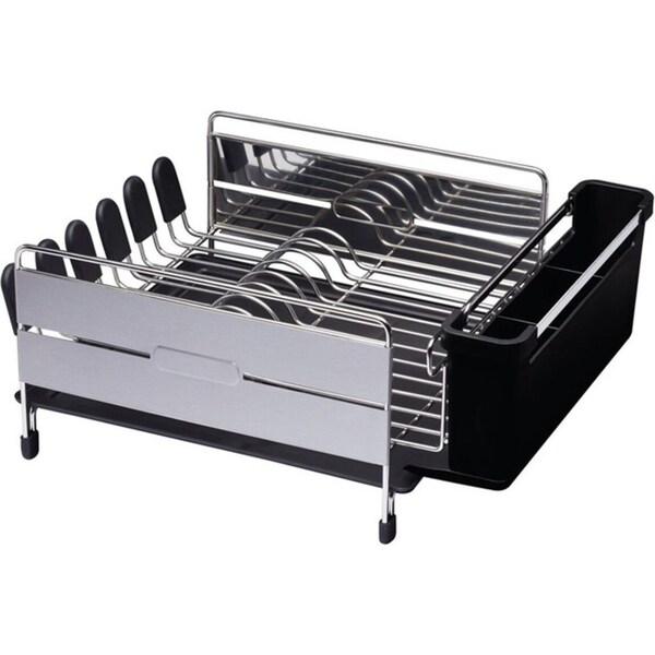 MasterCraft S/Steel Removable Drip/Cutlery Tray Deluxe Dish Drainer 46x33cm