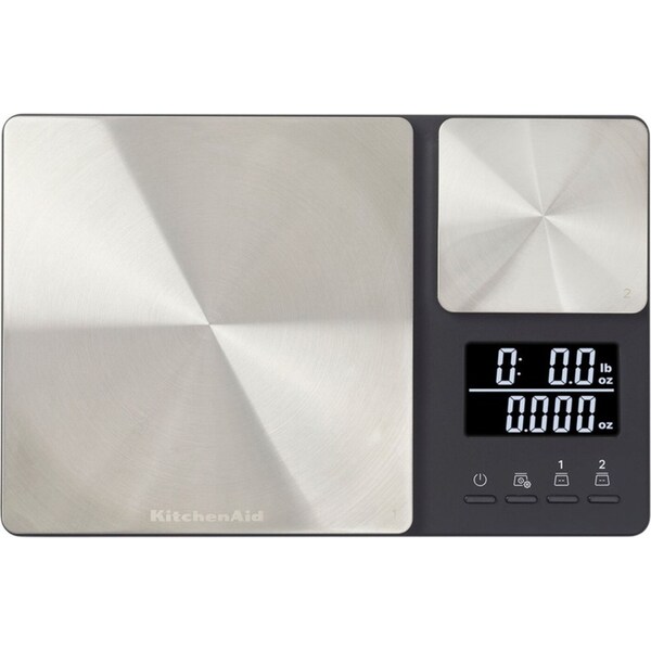 KitchenAid S/S Food Weighing Digital Kitchen Scale Dual Platform 5kg/500g