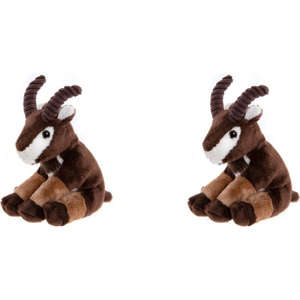 2x Charlie Bears Cuddle Cub Mountain Goat Kids/Baby Soft Fun Play Toy 0m+ Brown