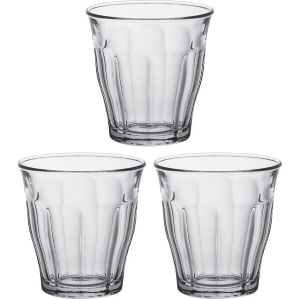 3x 4pc Duralex Picardie 90ml Glass Tumbler Drinking Water/Juice Cup Set Clear