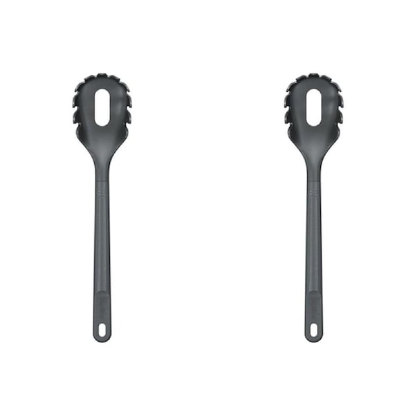 2x Zyliss Spaghetti Server Nylon Pasta Fork Kitchen Serving Utensil 31cm Grey