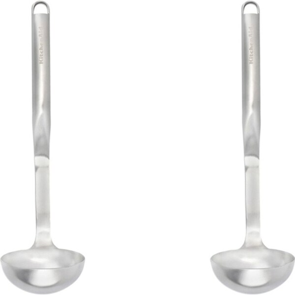 2x KitchenAid Ladle 31cm Stainless Steel Kitchen Cooking Utensil Silver