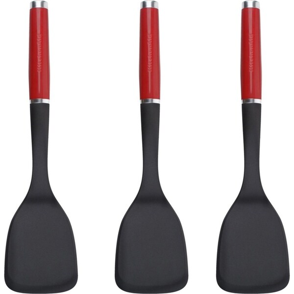 3x KitchenAid Solid Turner Nylon/Plastic Kitchen Cooking Utensil 34cm Empire RD