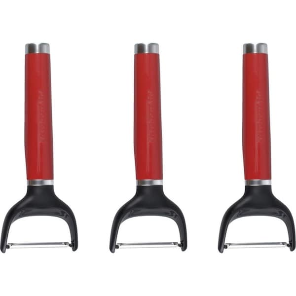 3x KitchenAid Stainless Steel Vegetable Y-Peeler Kitchen Utensil Empire Red