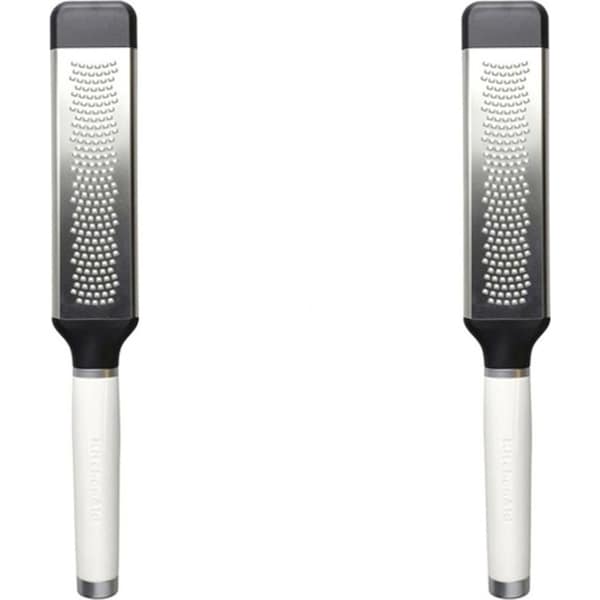 2x KitchenAid Stainless Steel Lemon/Lime Zester Vegetable/Ginger Grater White