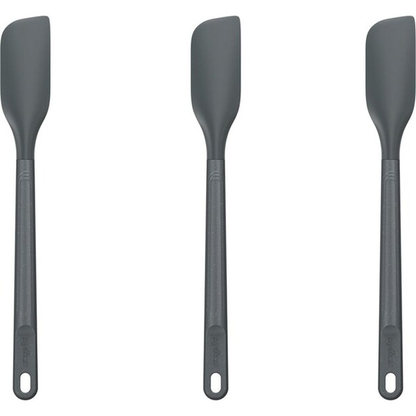 3x Zyliss Spatula Scraper Silicone/Nylon Kitchen Cooking Utensil Sml 27.5cm GRY