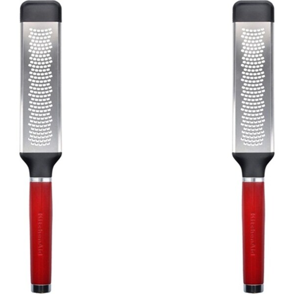 2x KitchenAid Stainless Steel Lemon/Lime Zester Vegetable Grater Empire Red