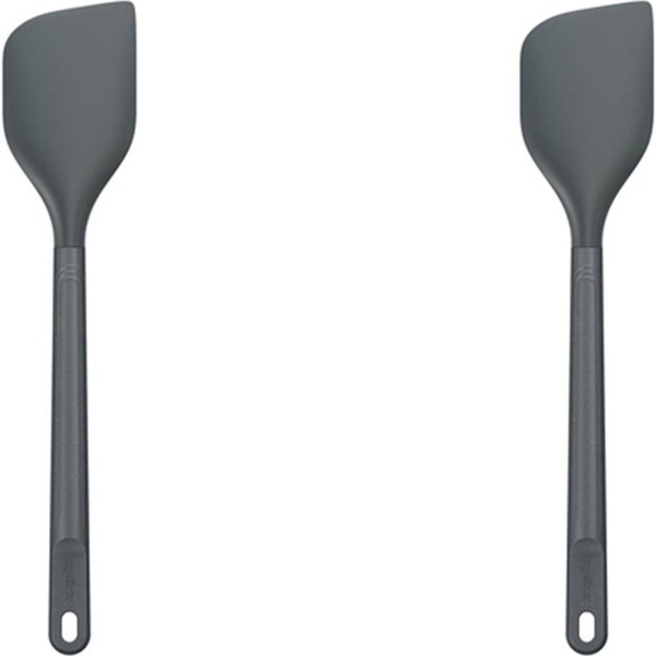2x Zyliss Spatula Scraper Silicone/Nylon Kitchen Cooking Utensil Lrg 30.5cm GRY