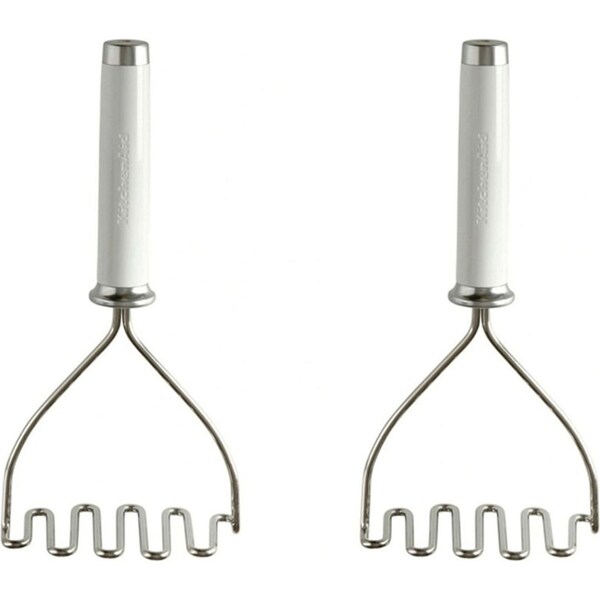 2x KitchenAid S/Steel Potato/Vegetable Wire Masher Press Kitchen Utensil White