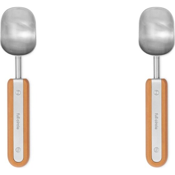 2x Full Circle Ice Cream Scoop The Baller Resin Handle Kitchenware 20cm Brown