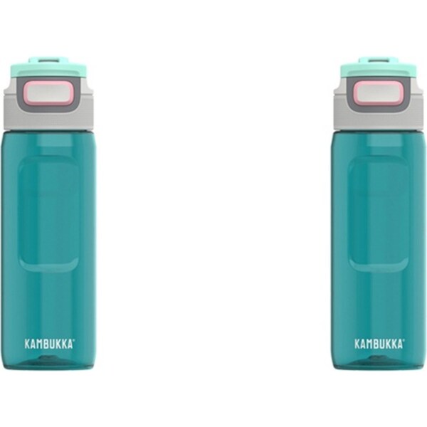 2x Kambukka Elton Tritan Drinking Bottle Outdoor/Travel Tumbler 750ml Emerald
