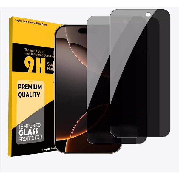 2 PCS For Apple iPhone 16 Plus Anti Spy Privacy Tempered Glass Screen Protector