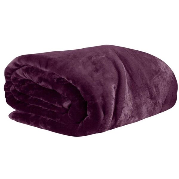 Laura Hill XL Double-Sided Oversized Faux Mink Blanket 305x305cm Purple