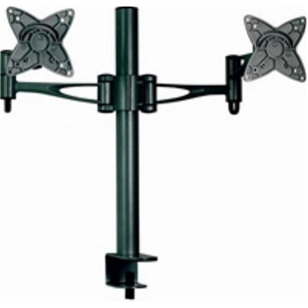 Astrotek Dual Monitor Arm Desk Mount Height Adjustable Stand for 2x LCD Display 23.8' 24' 27' 8kg 30° Tilt 180° Swivel 360° Pivot VESA 75x75 100x100