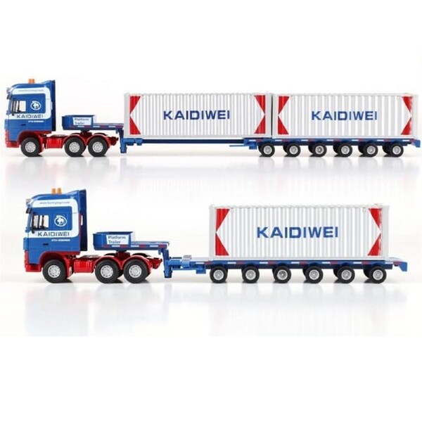 Diecast Toy Truck Low Bed Container Transporter Model