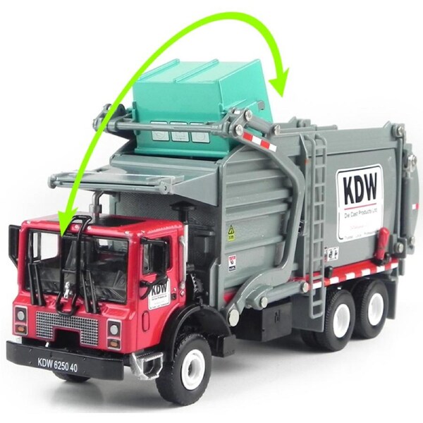 Diecast Toy Bin Truck Recycling Material Transporter