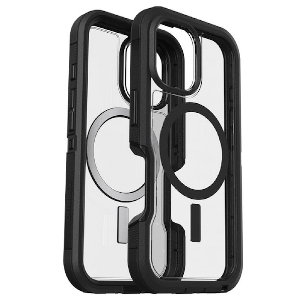 [77-96056] OtterBox Defender XT MagSafe Apple iPhone 16 Case Clear/Black DROP+ 5X