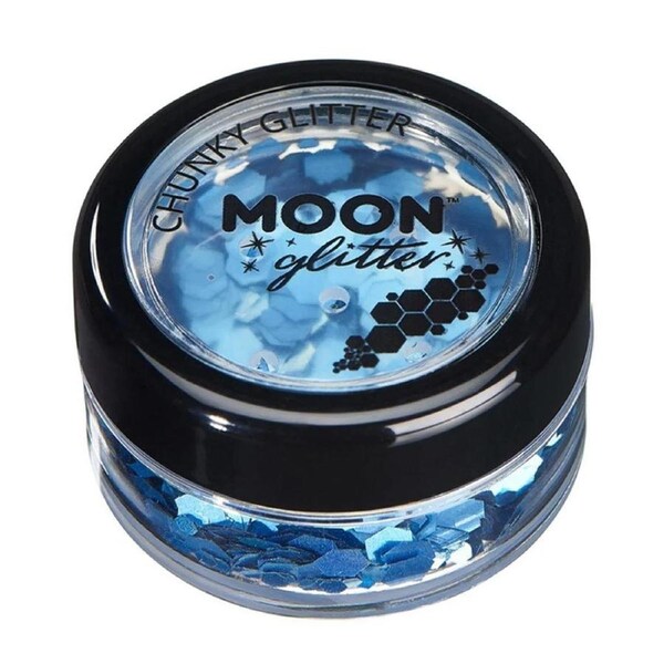 Moon Glitter Blue Holographic Chunky Body Glitter 3g