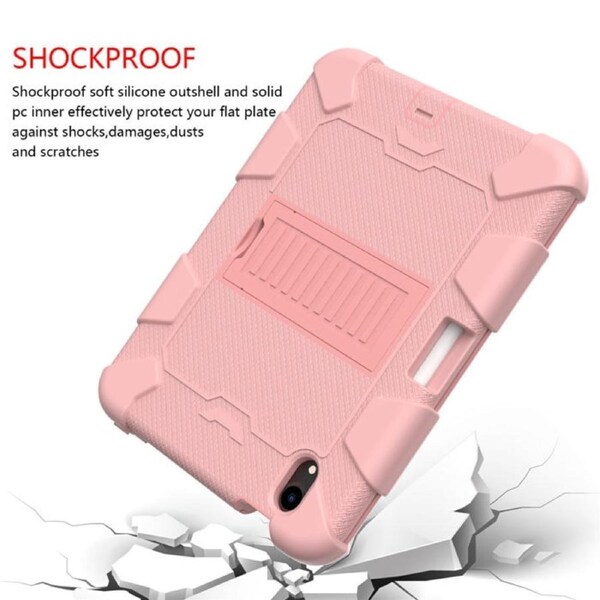 Lightweight iPad Mini 6 Case And Full-Body Shockproof Silicone Case With Pencil Holder-Rose Gold