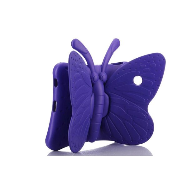 Butterfly Soft Silicone Tablet Case 9.7 inch For iPad 2/3/4-Purple