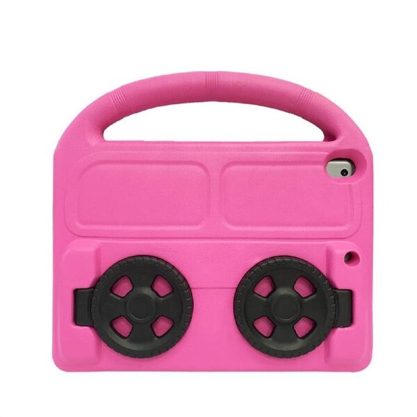 Wheel iPad Case For iPad 7/8/9 Air 3 Pro 10.5 inch Shockproof Stand Cover With Handle Stand-Rose