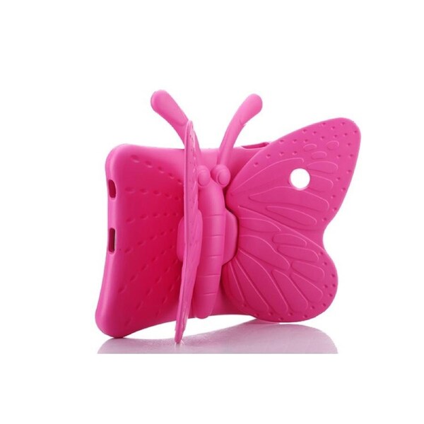 Butterfly Soft Silicone Tablet Case 9.7 inch For iPad 2/3/4-Rose