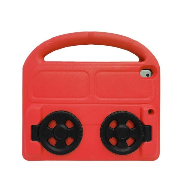 Wheel iPad Case For iPad 7/8/9 Air 3 Pro 10.5 inch Shockproof Stand Cover With Handle Stand-Red