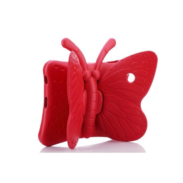 Butterfly Soft Silicone Tablet Case 9.7 inch For iPad 2/3/4-Red