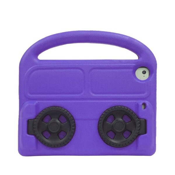 Wheel iPad Case For iPad Mini 1/2/3/4/5 Shockproof Stand Cover With Handle Stand-Purple
