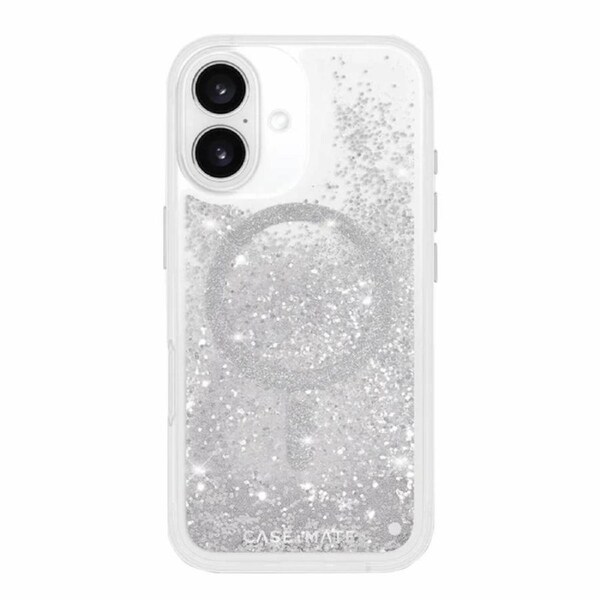 Case-Mate iPhone 16 Case Waterfall Silver with MagSafe Silver