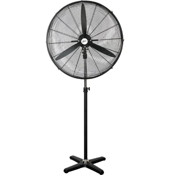 Nero Industrial Pedestal Fan On Stand Oscillating Warehouse Factory