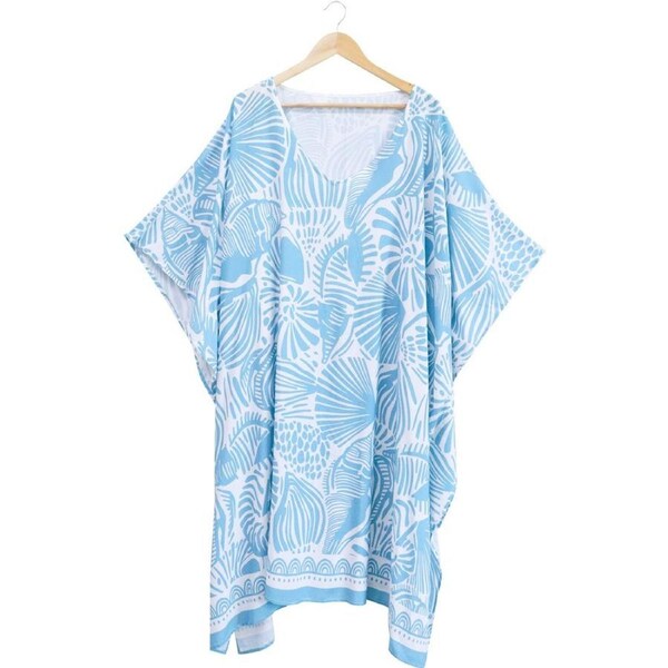 LVD Womens/Ladies Ocean Shells Kaftan Beach Cover Up Robe Polyester One Size