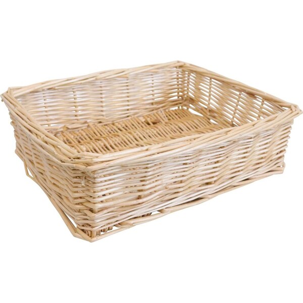LVD Tray Utility Hamper Basket Storage Organiser Rect Medium Willow Natural