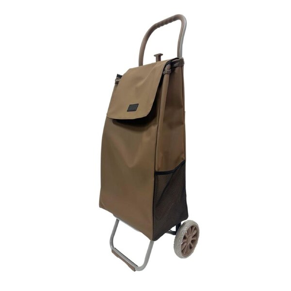 Sachi Cosmo Weatherproof Shopping Trolley with Wheels 38L - Tan