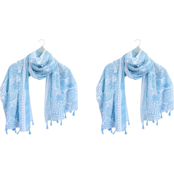 2x LVD Scarf/Sarong Women/Ladies Beach Shawl Cover Up 90x180cm Polyester Shells