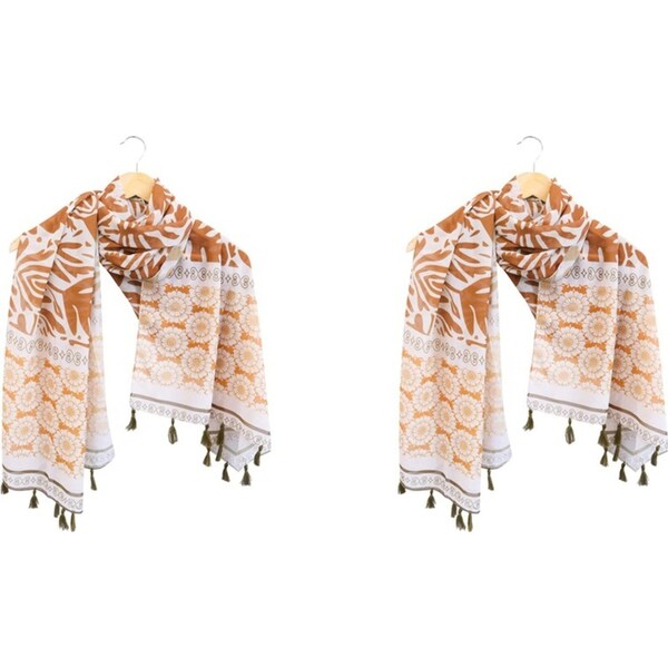 2x LVD Scarf/Sarong Women's Beach Shawl Cover Up 90x180cm Polyester Matisse