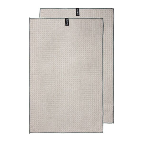 Mega Waffle Microfibre Kitchen Towel 2 Pack in Grey main image 1