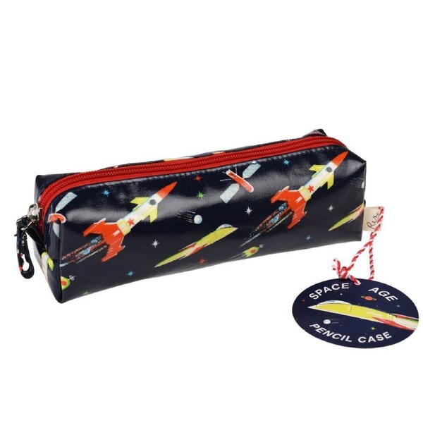 Rex London Pencil Case w/ Zipper Storage Stationery Organiser 21cm Space Age