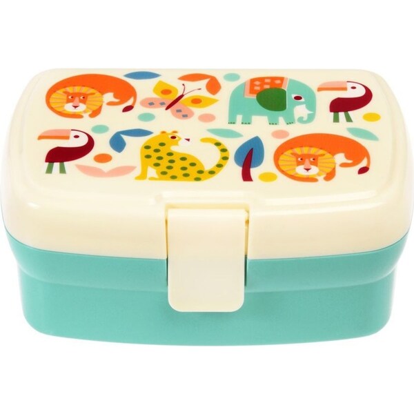 Rex London Kids/Children Plastic Lunch Box Rectangle 17x13cm Wild Wonders