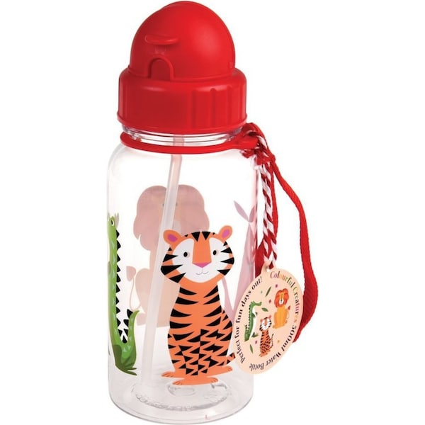 Rex London Kids/Child 500ml Plastic Water Bottle Tumbler Colourful Creatures