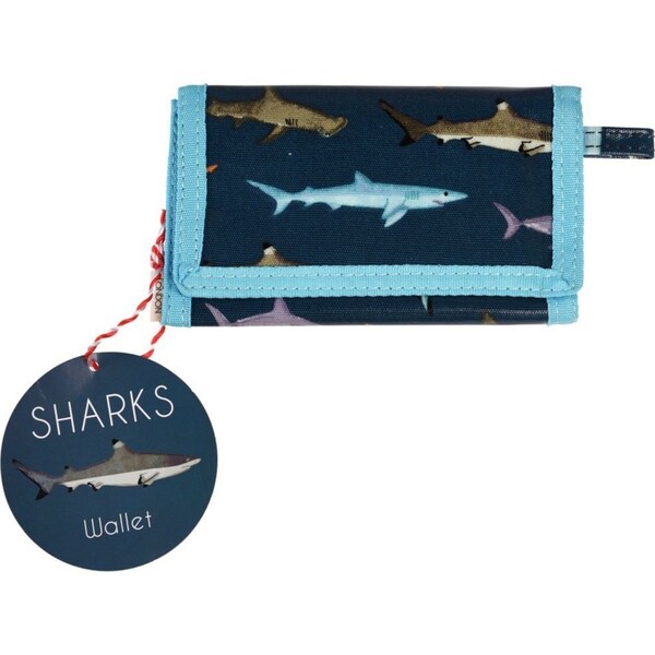 Rex London Kids/Childrens Wallet Trifold Money/Card Holder 24.5cm Sharks