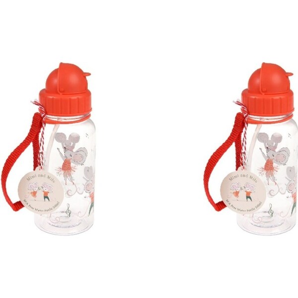 2x Rex London Kids/Child 500ml Plastic Water Bottle Drink Tumbler Mimi & Milo